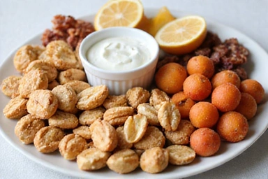 Bild von verschiedenen gesunden Snacks, die als schnelle und nahrhafte Optionen dienen.